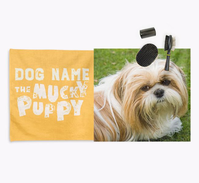 'Mucky Pup' - Personalised {breedFullName} Towel
